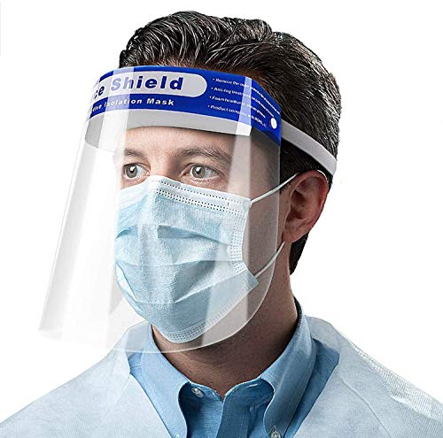 Visiera protettiva protezione integrale viso plastica policarbonato trasparente